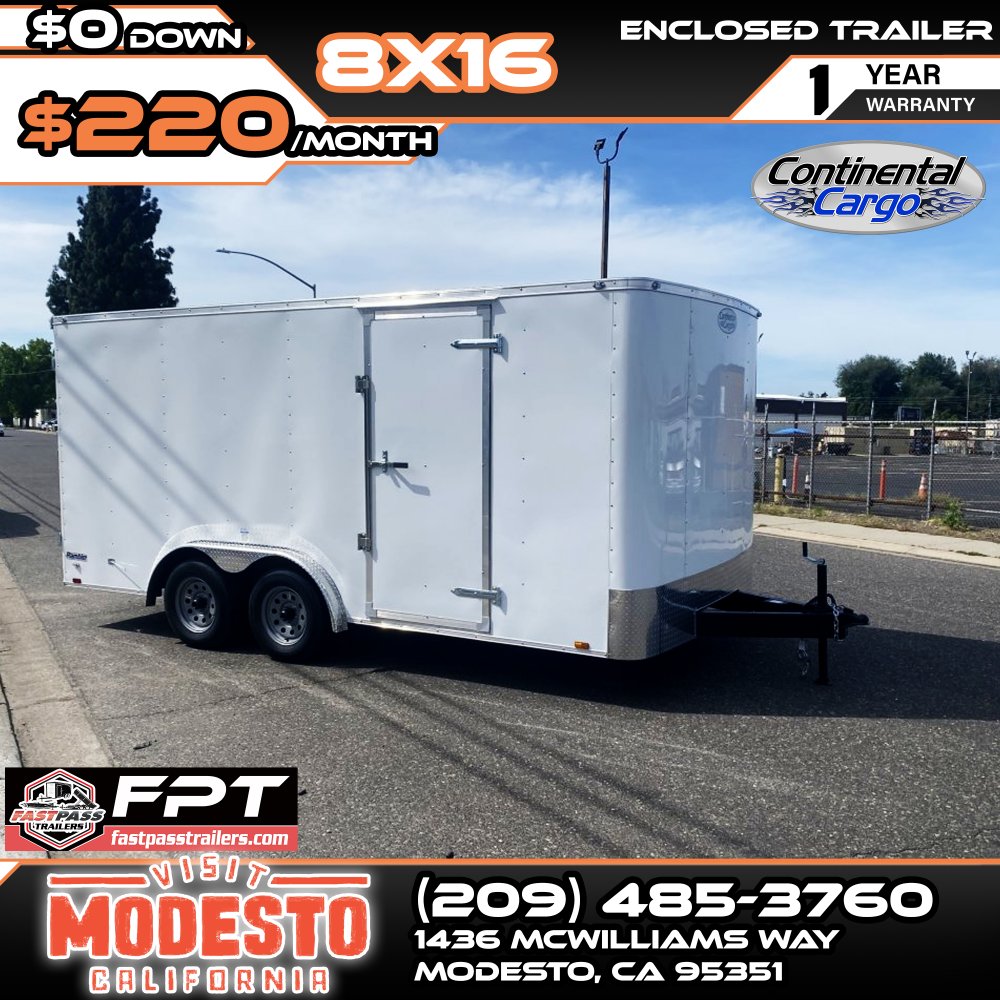 2025 Continental Cargo E-8x16ta2 Enclosed Cargo