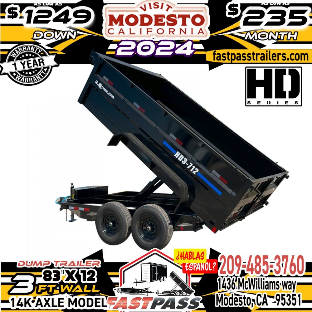 2024 R & J Trailers Inc HD3-7x12 Dump