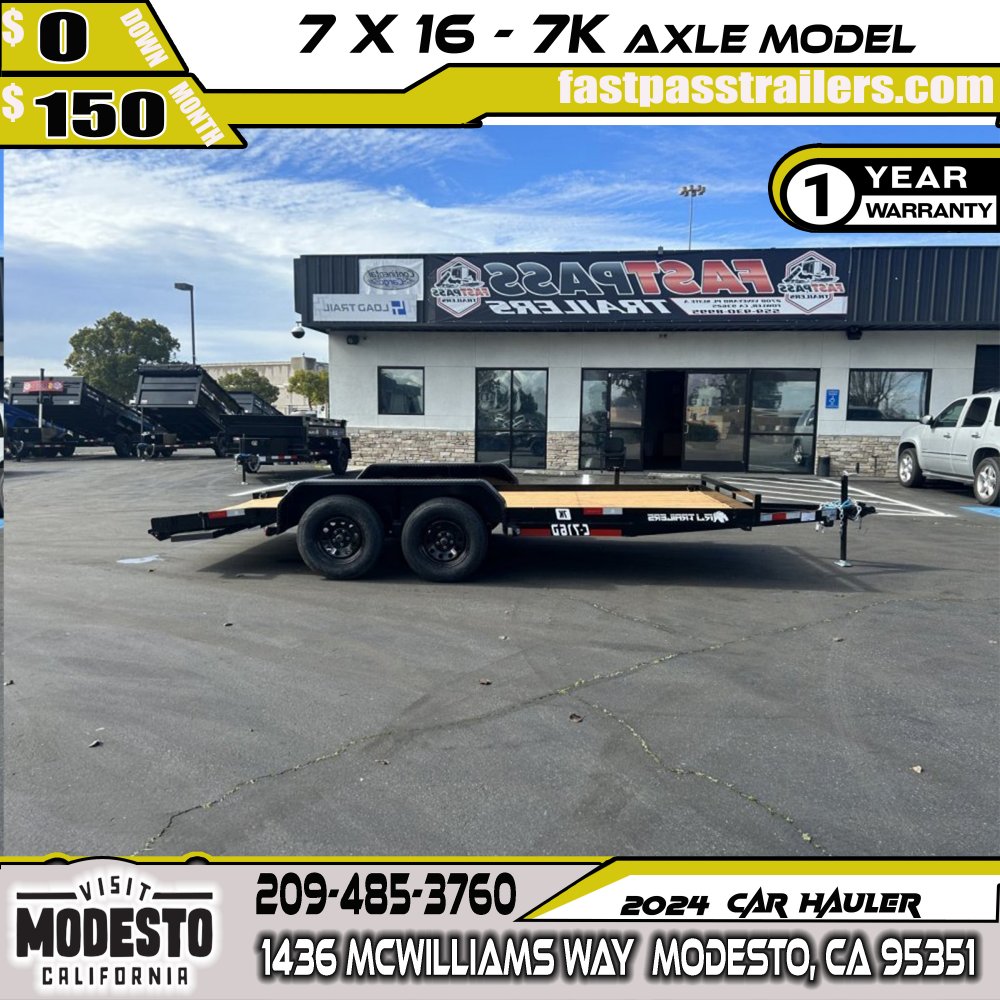 2024 R & J Trailers Inc C-7x16D Car / Racing Trailer