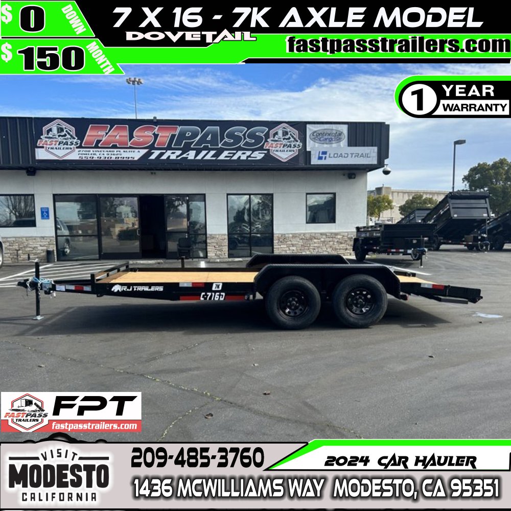 2024 R & J Trailers Inc C-7x16D Car / Racing Trailer