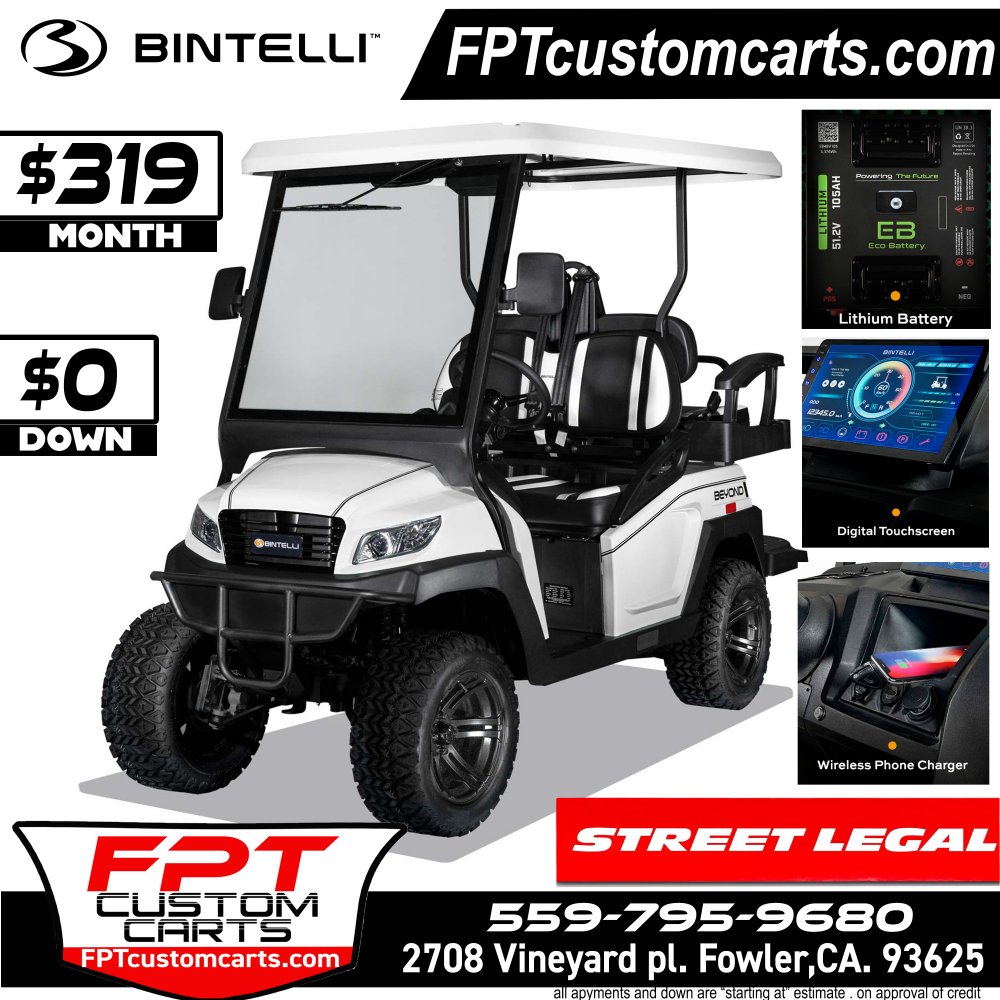 2024 Bintelli Beyond 4 Seater Lifted Golf Cart