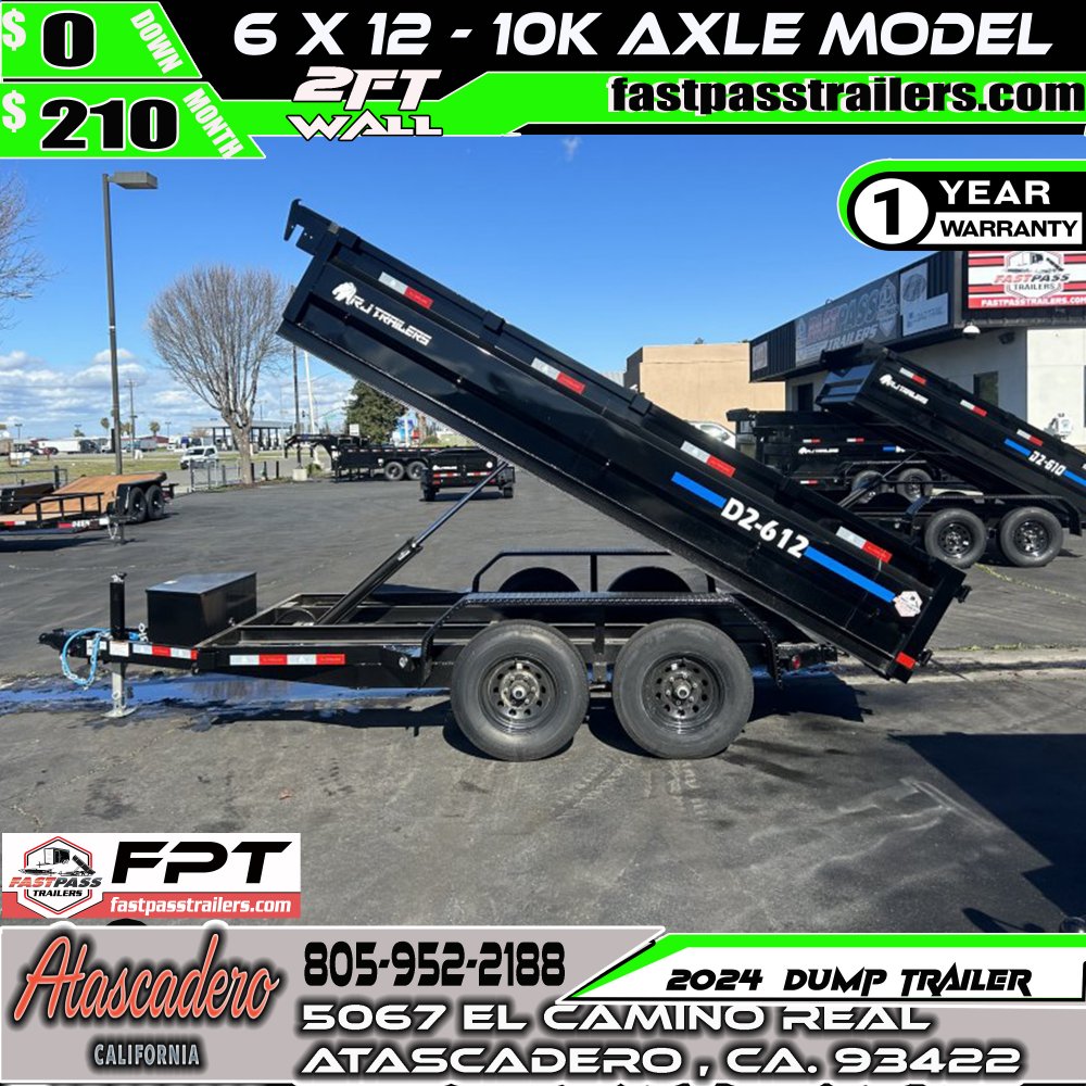 2025 R & J Trailers Inc D2-6x12 Dump