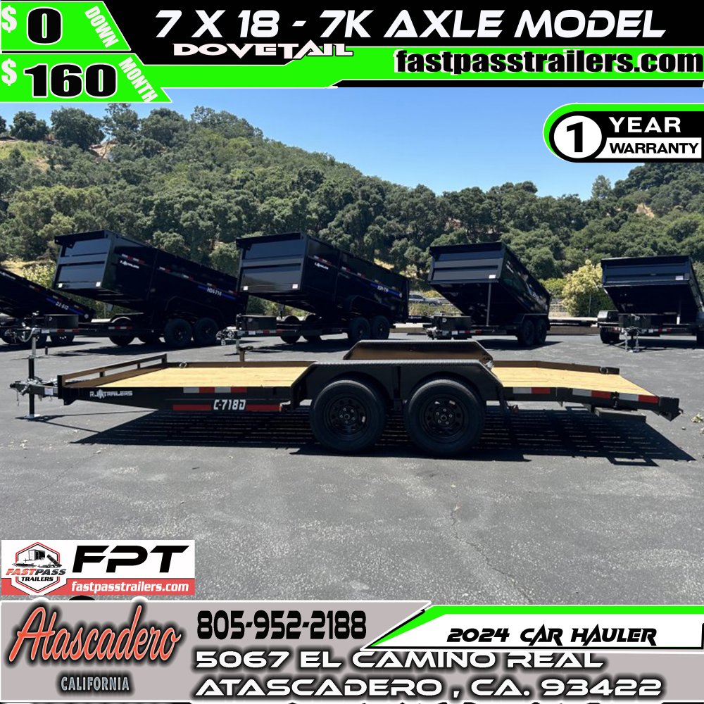 2025 R & J Trailers Inc C-7x18D Car / Racing Trailer