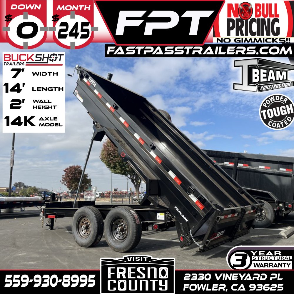 2025 BUCKSHOT TRAILERS TLP214 Dump