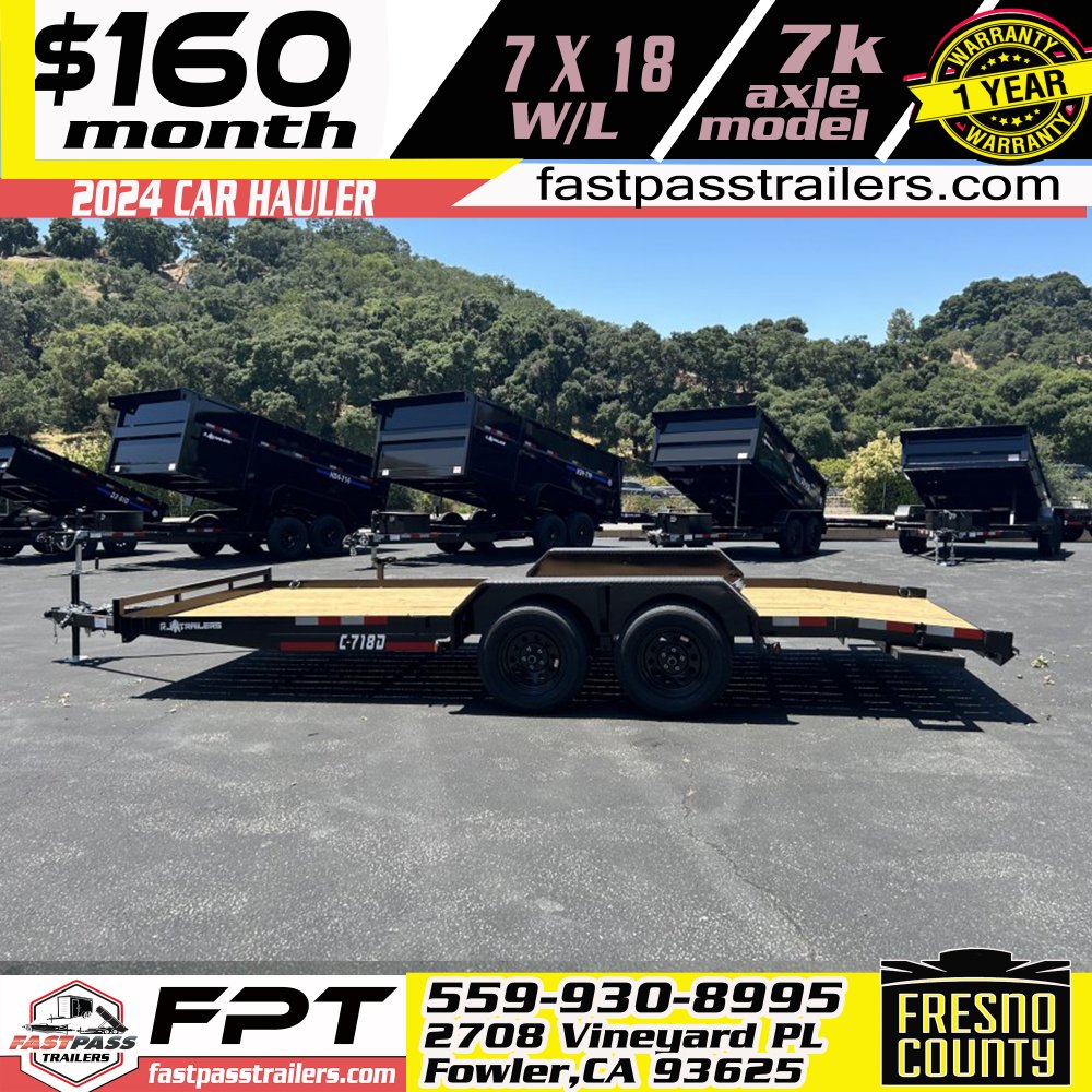 2025 R & J Trailers Inc C-7x18D Car / Racing Trailer