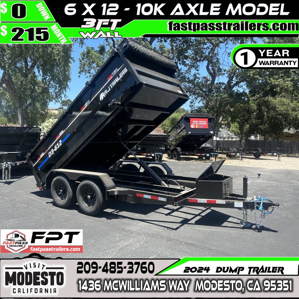 2024 R & J Trailers Inc D3-6x12 Dump