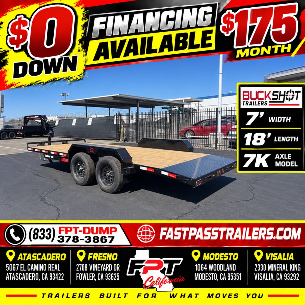 2026 Buckshot Caliber18D Car / Racing Trailer