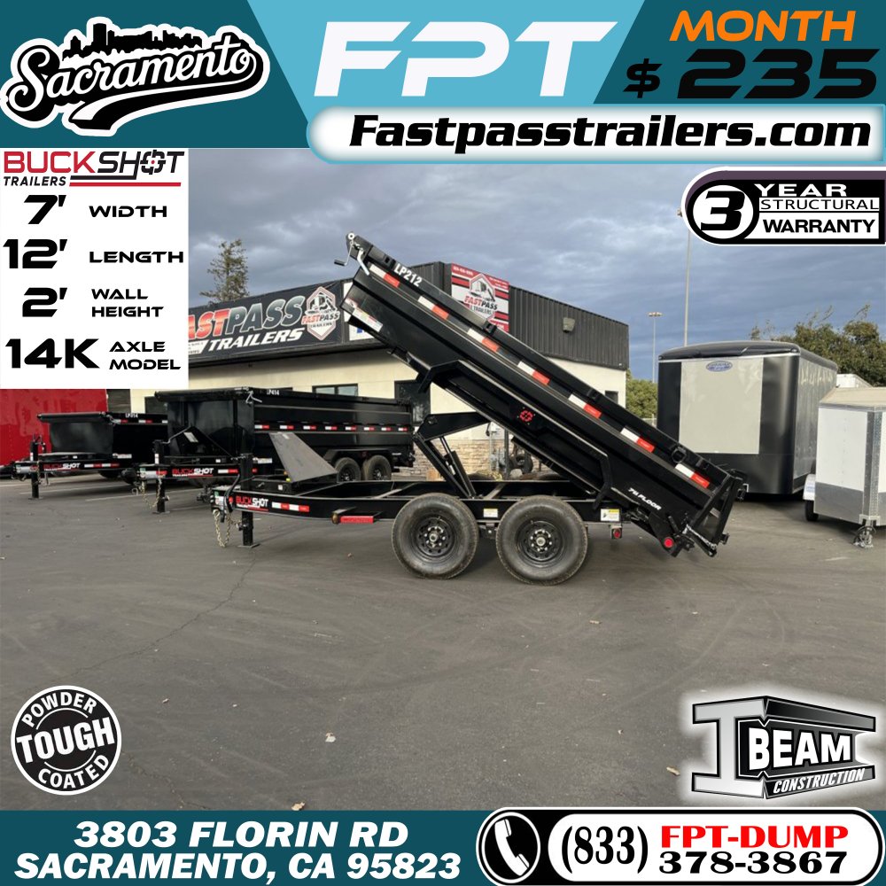 2025 BUCKSHOT TRAILERS LPF212 Dump