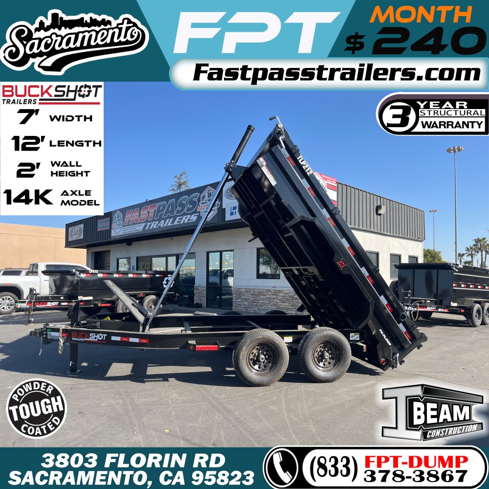 2025 BUCKSHOT TRAILERS TLP212 Dump