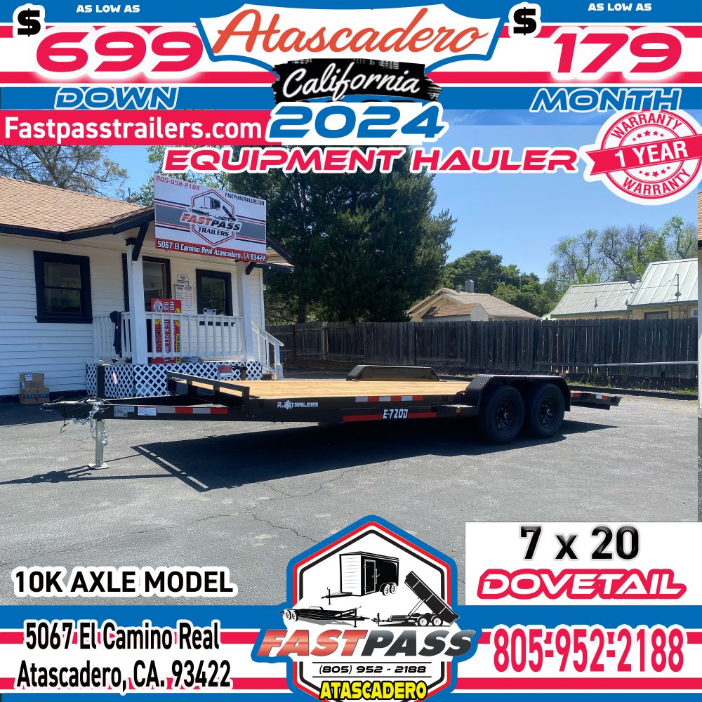2024 R & J Trailers Inc E-7x20d Equipment