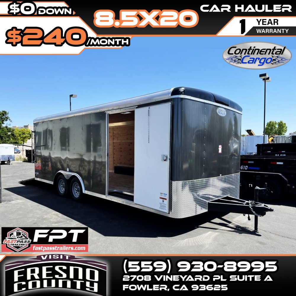 2023 Continental Cargo E-8x20ta2 Enclosed Car Hauler