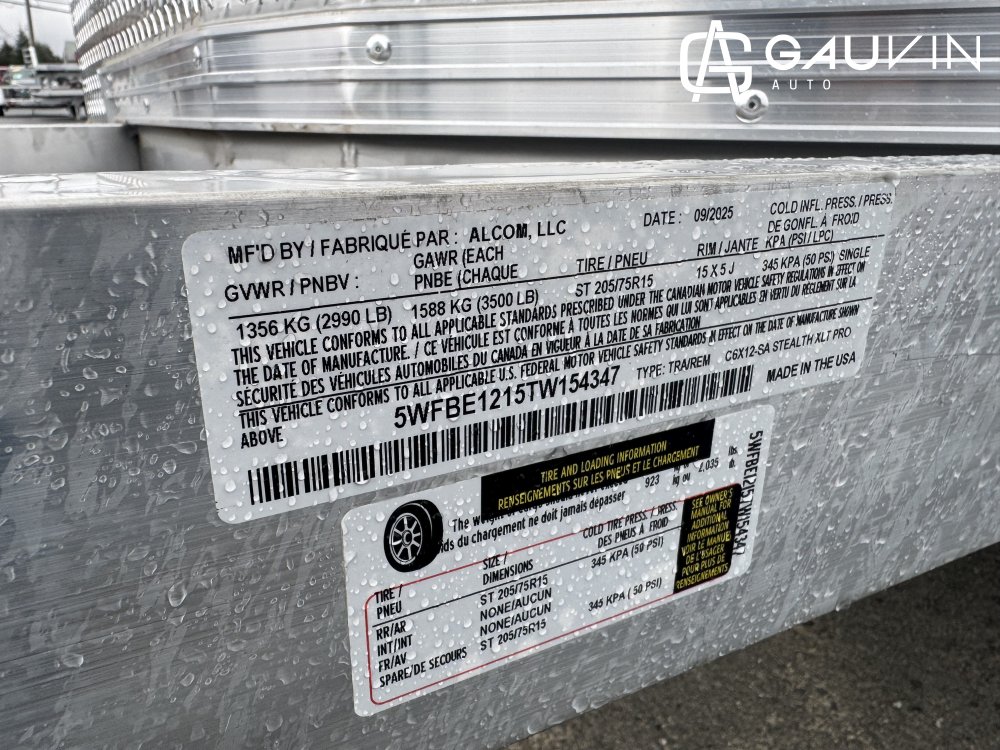 Stealth 6X12SA XLT PRO  Enclosed Cargo Aluminum