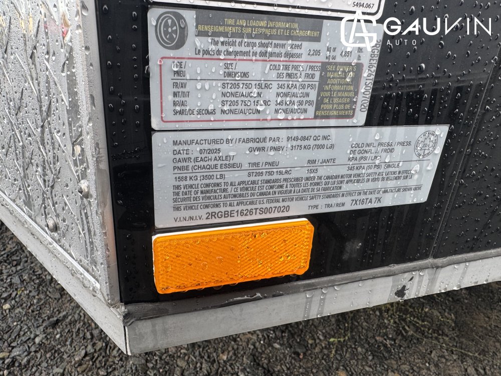 Gator Elite Enclosed Cargo Galvanized 7'X16'