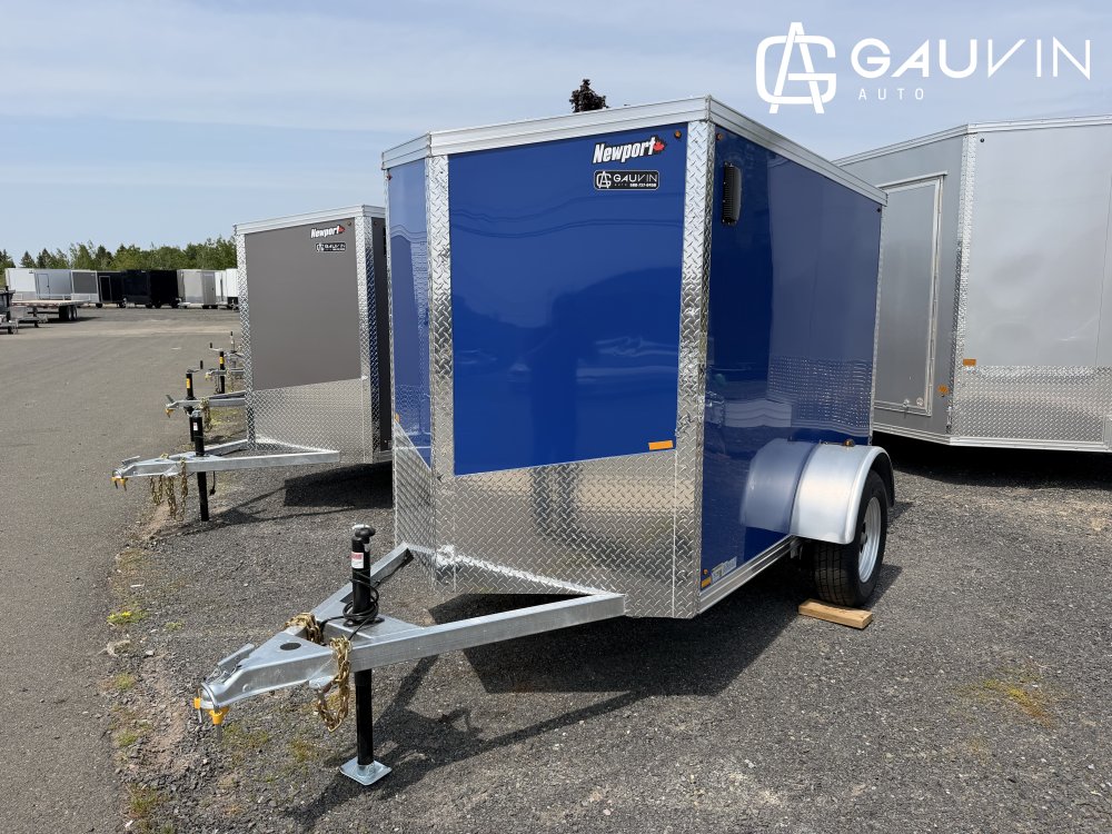 2026 NEWPORT NP5X8 PBLUE 5X8SA RAMP Enclosed Cargo Galvanized