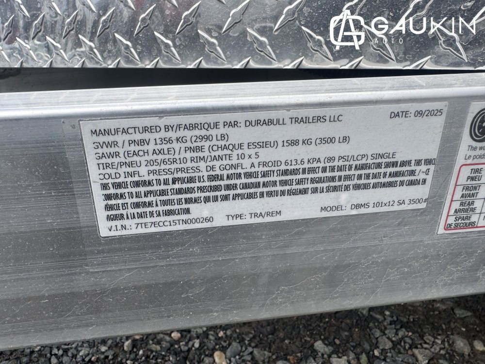 DURABULL DBMS 101X12SA  Snowmobile Aluminum