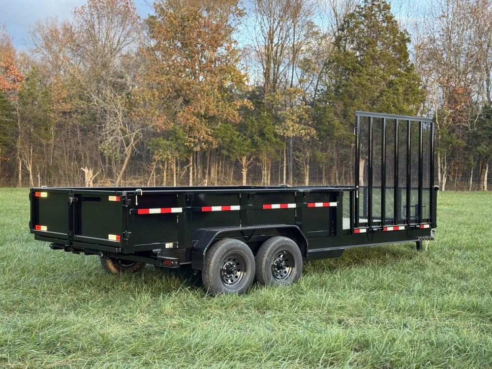 7' x 20' Hybrid Dump Utility Trailer with 2 Ft Sides