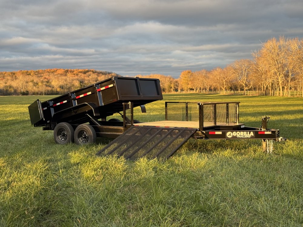 7' x 20' Hybrid Dump Utility Trailer with 2 Ft Sides