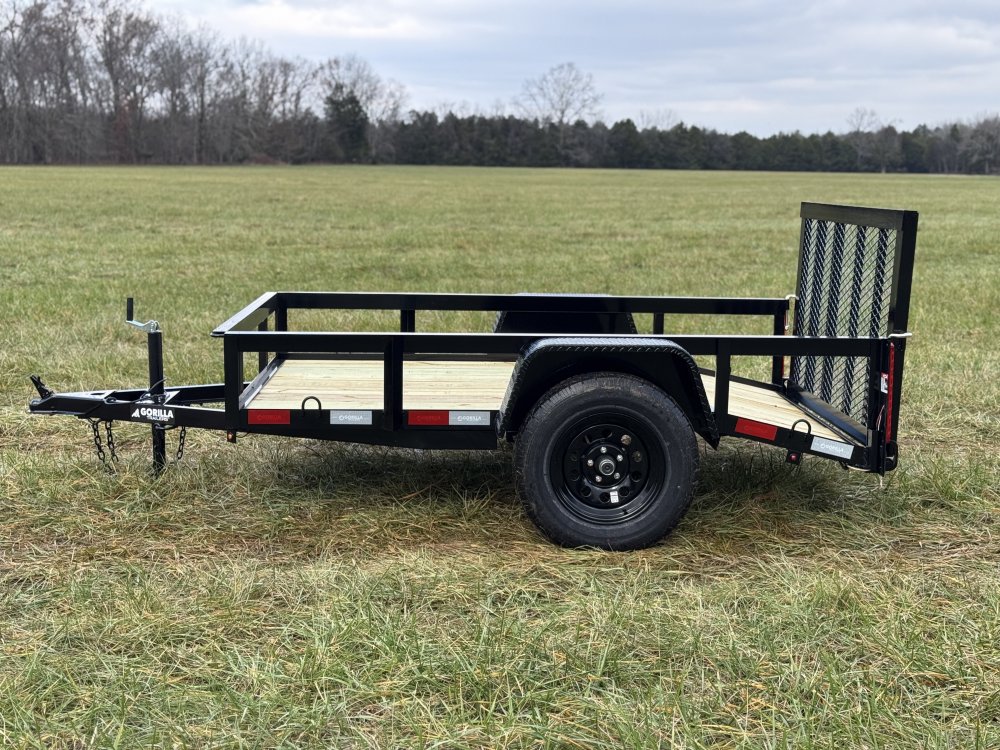 5x8 Single Axle Dovetail Utility Trailer