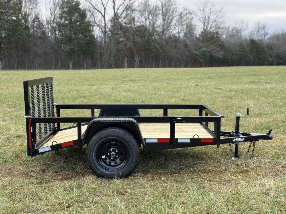 5x8 Single Axle Dovetail Utility Trailer