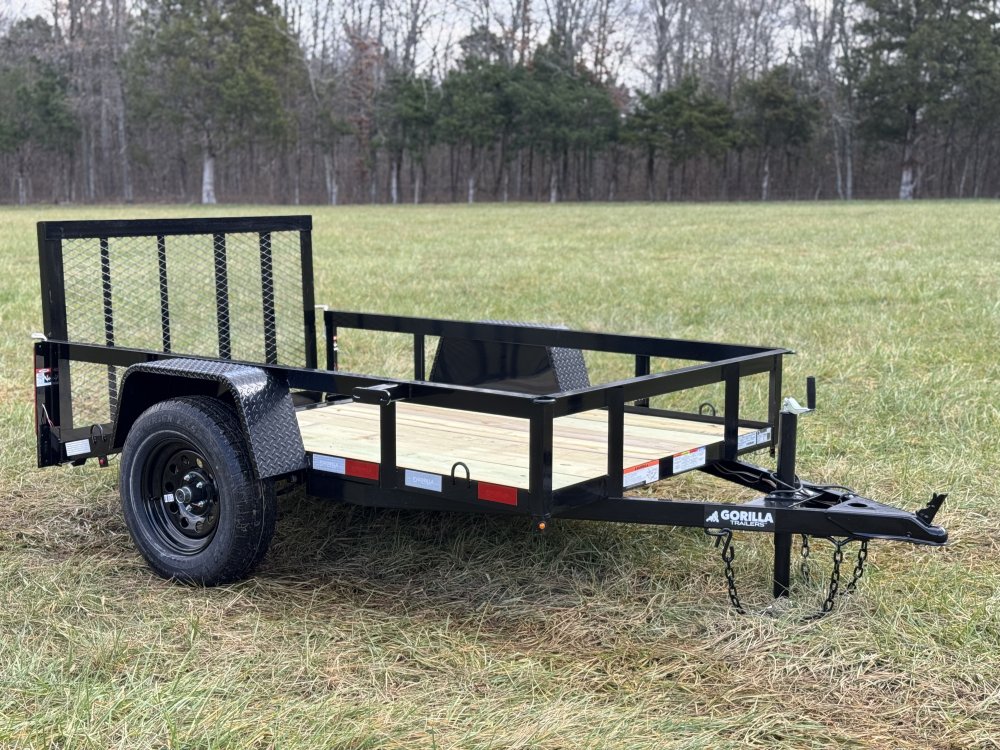 5x8 Single Axle Dovetail Utility Trailer