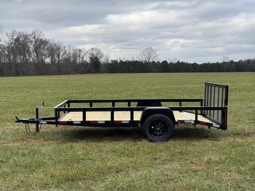 6'4"x12 Single Axle Dovetail Utility Trailer