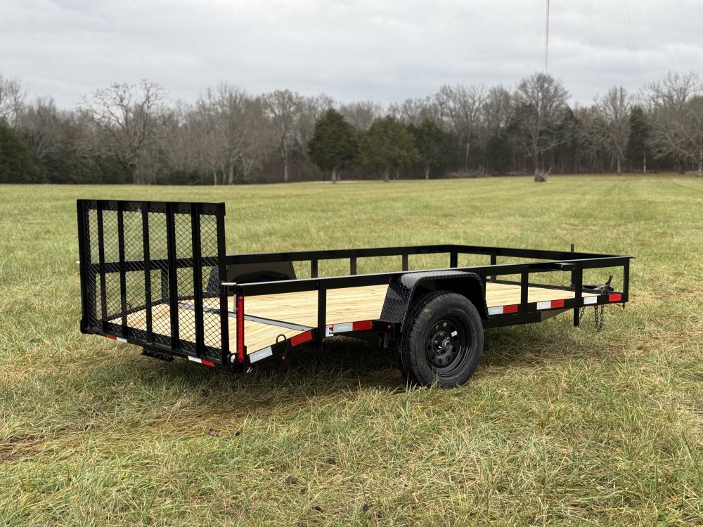 6'4"x12 Single Axle Dovetail Utility Trailer