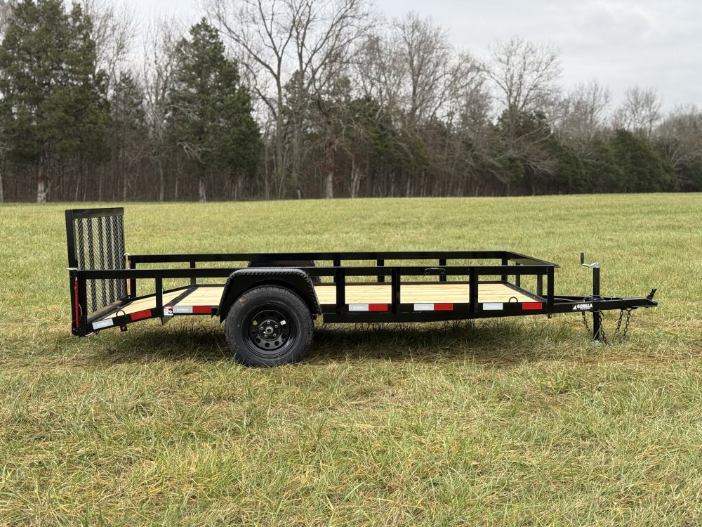 6'4"x12 Single Axle Dovetail Utility Trailer