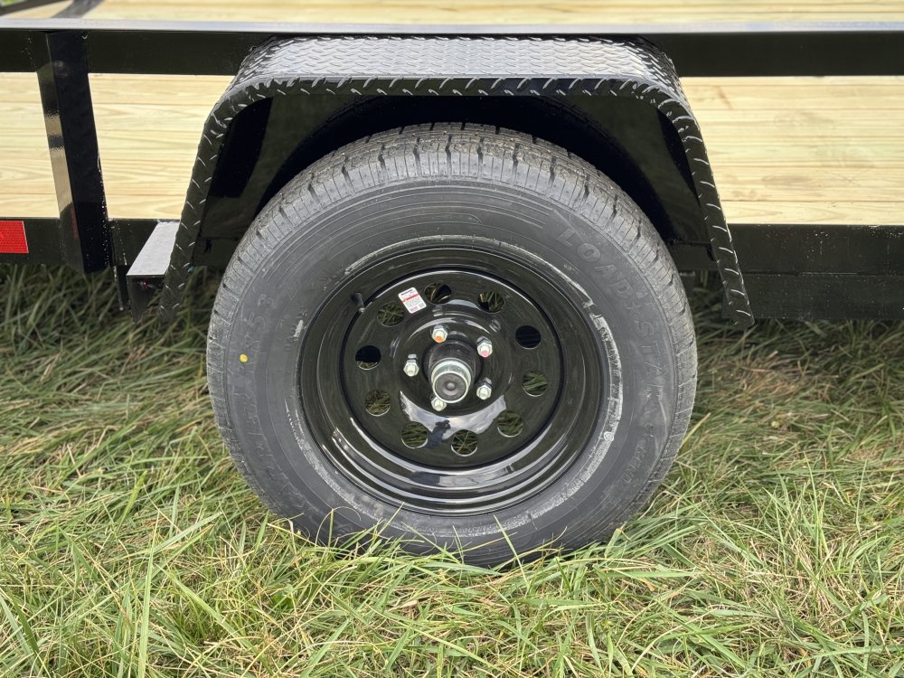 6'4"x14 Single Axle Dovetail Utility Trailer