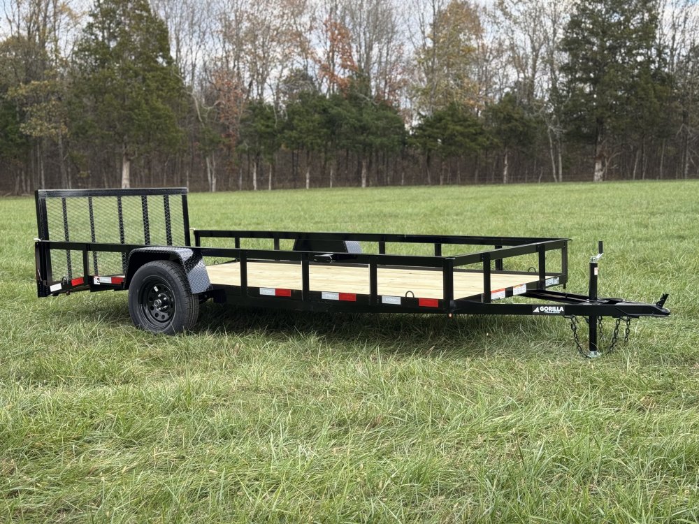 6'4"x14 Single Axle Dovetail Utility Trailer