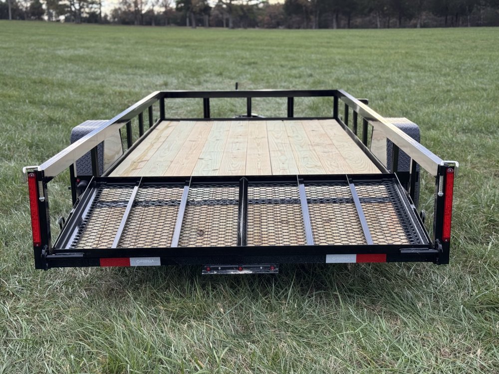 6'4"x14 Single Axle Dovetail Utility Trailer