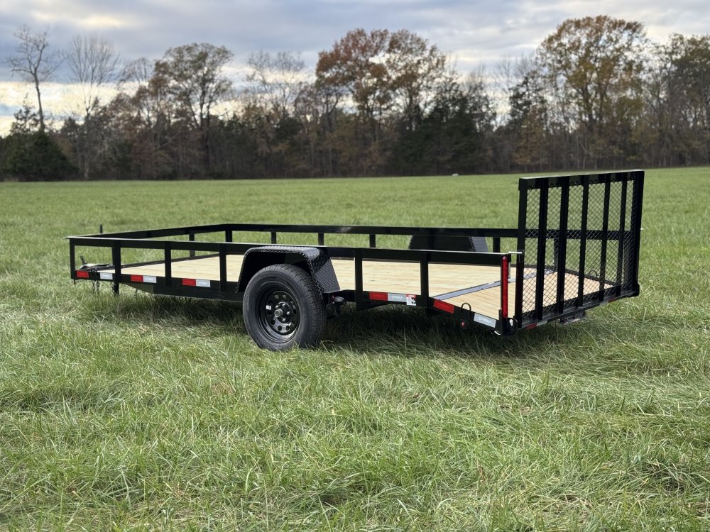 6'4"x14 Single Axle Dovetail Utility Trailer