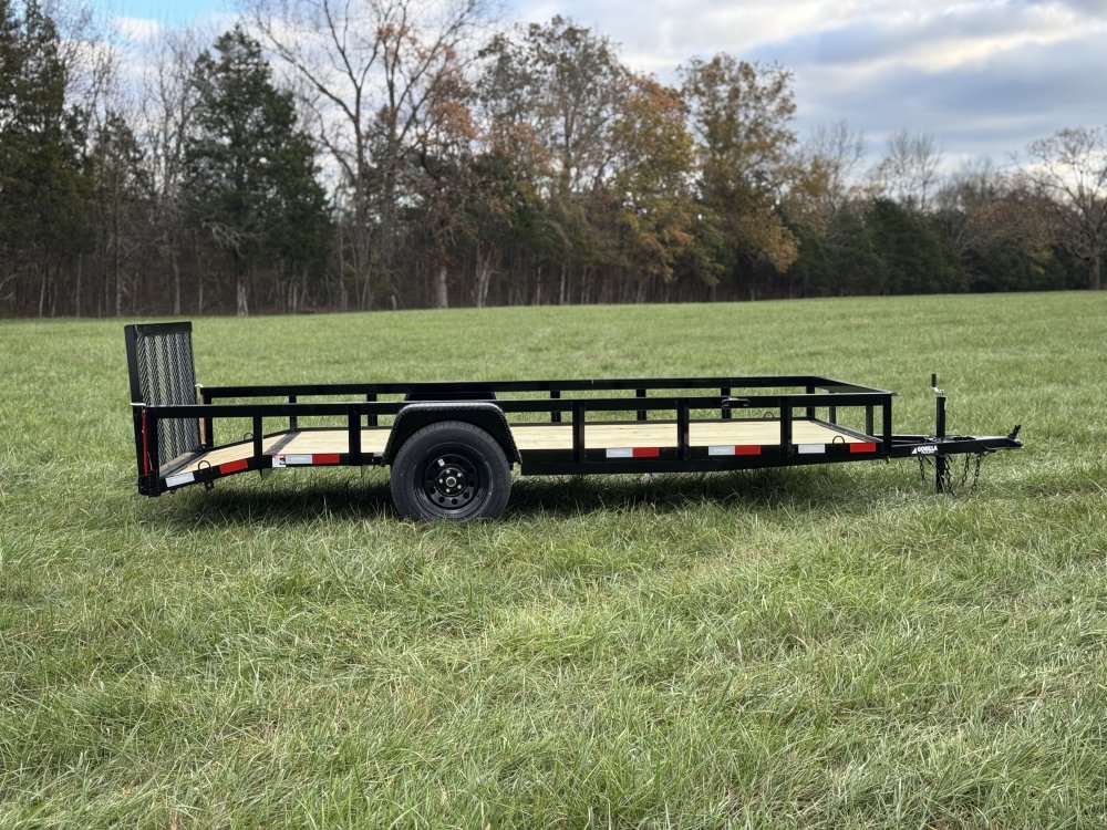 6'4"x14 Single Axle Dovetail Utility Trailer