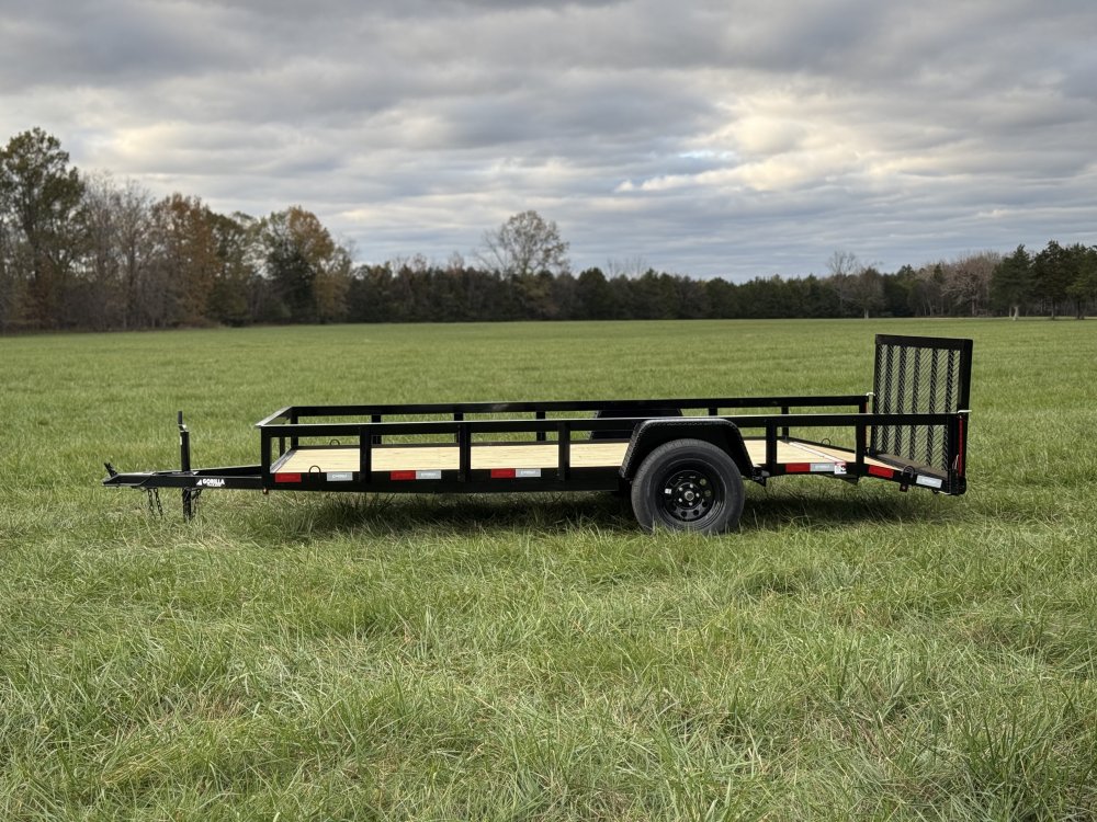 6'4"x14 Single Axle Dovetail Utility Trailer