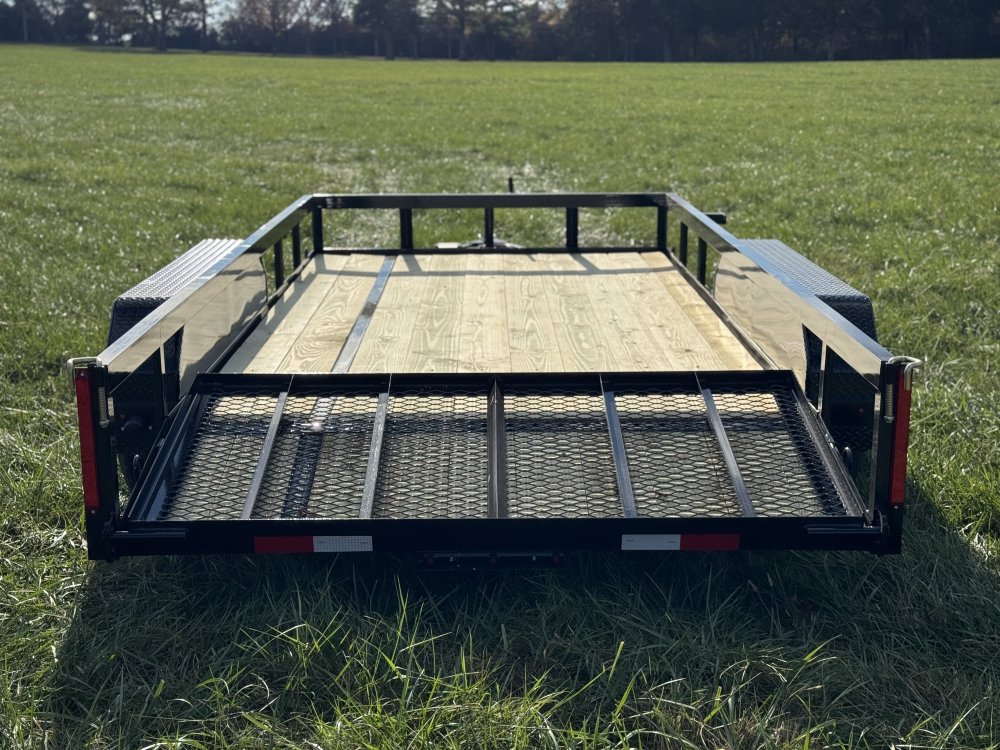 6'4"x14 Tandem Axle Dovetail Utility Trailer