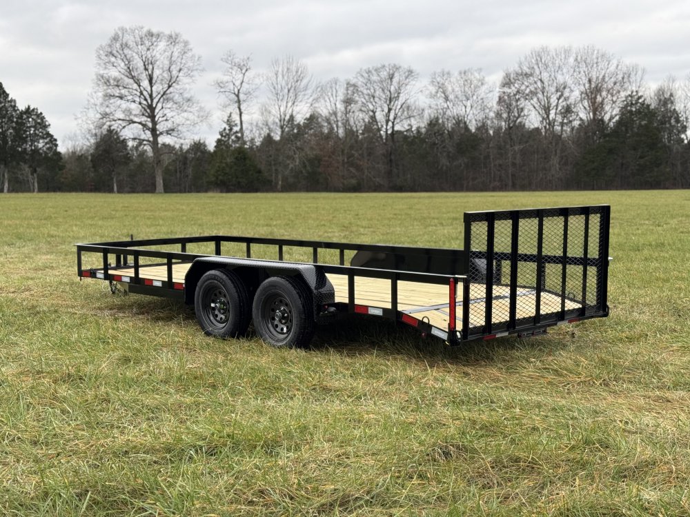 6'4"x18 Tandem Axle Dovetail Utility Trailer