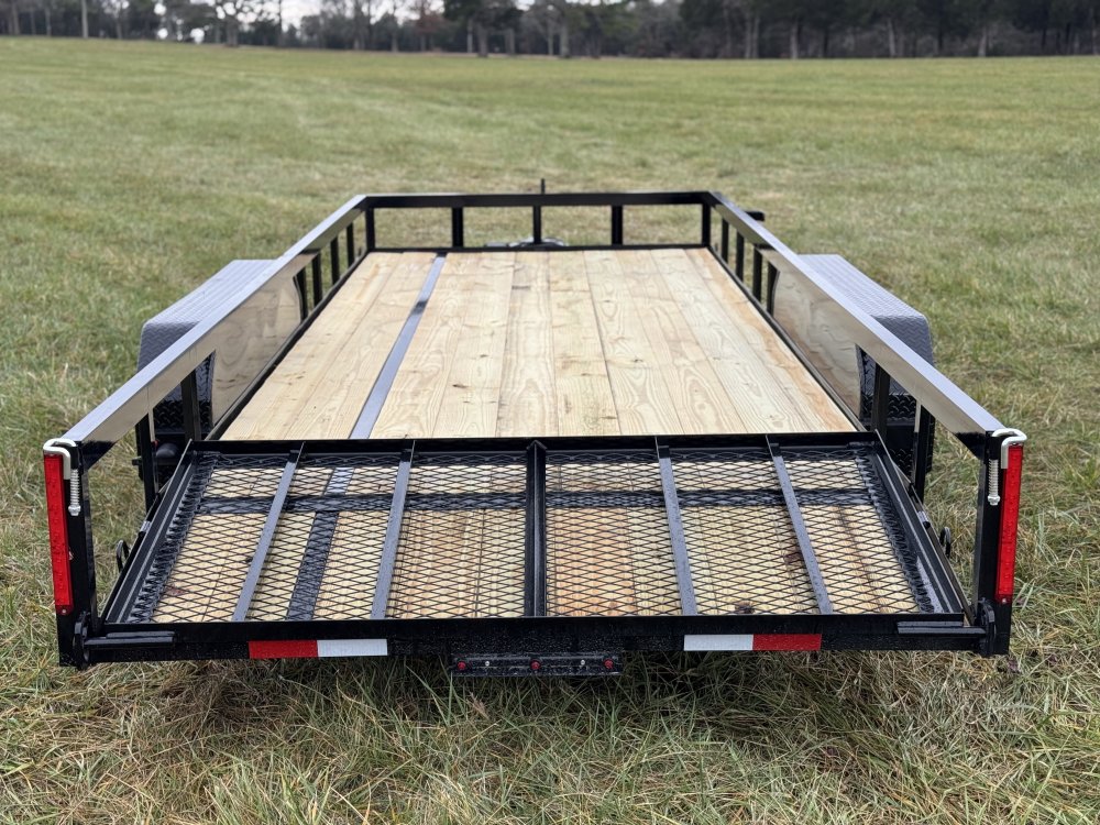 6'4"x18 Tandem Axle Dovetail Utility Trailer