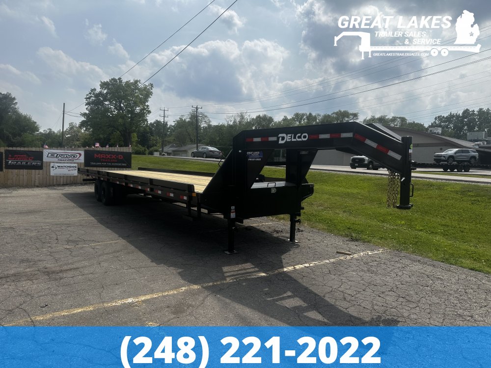 Delco T9 Tandem Dual Full Tilt Flatbed 102" X 36' 25.9K