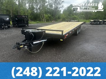 CJ HD 102" x 20FT +4FT Deck Over Tilt Equipment Hauler 14K