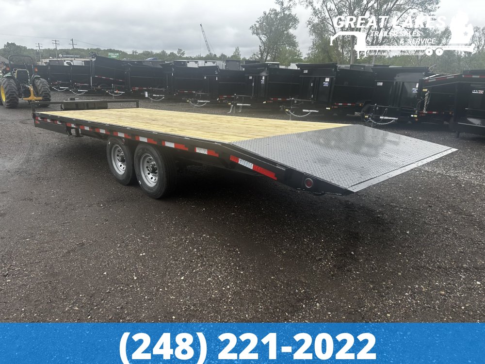 CJ HD 102" x 20FT +4FT Deck Over Tilt Equipment Hauler 14K