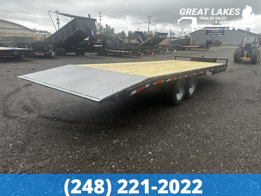 CJ HD 102" x 20FT +4FT Deck Over Tilt Equipment Hauler 14K