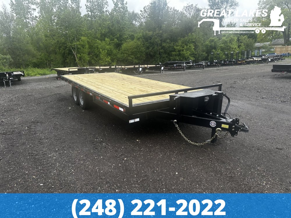 CJ HD 102" x 20FT +4FT Deck Over Tilt Equipment Hauler 14K