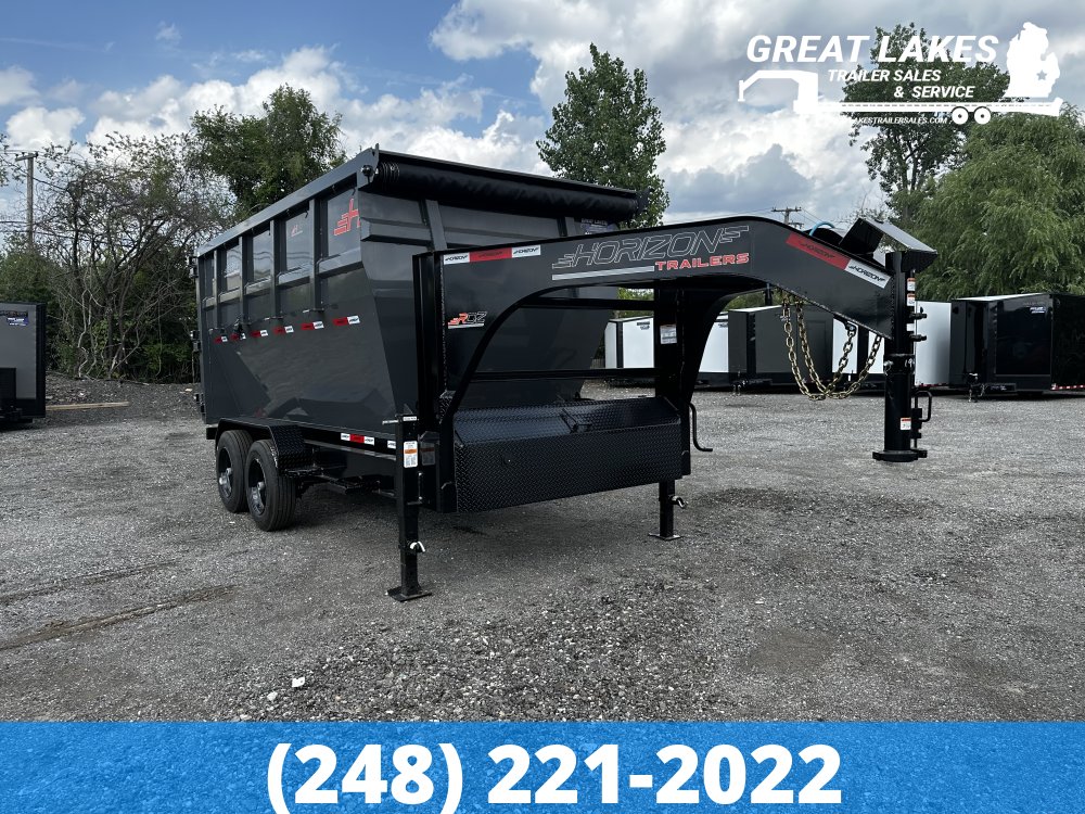 14' Horizon HDZ Roll Off Bin 6' Wall + Tarp