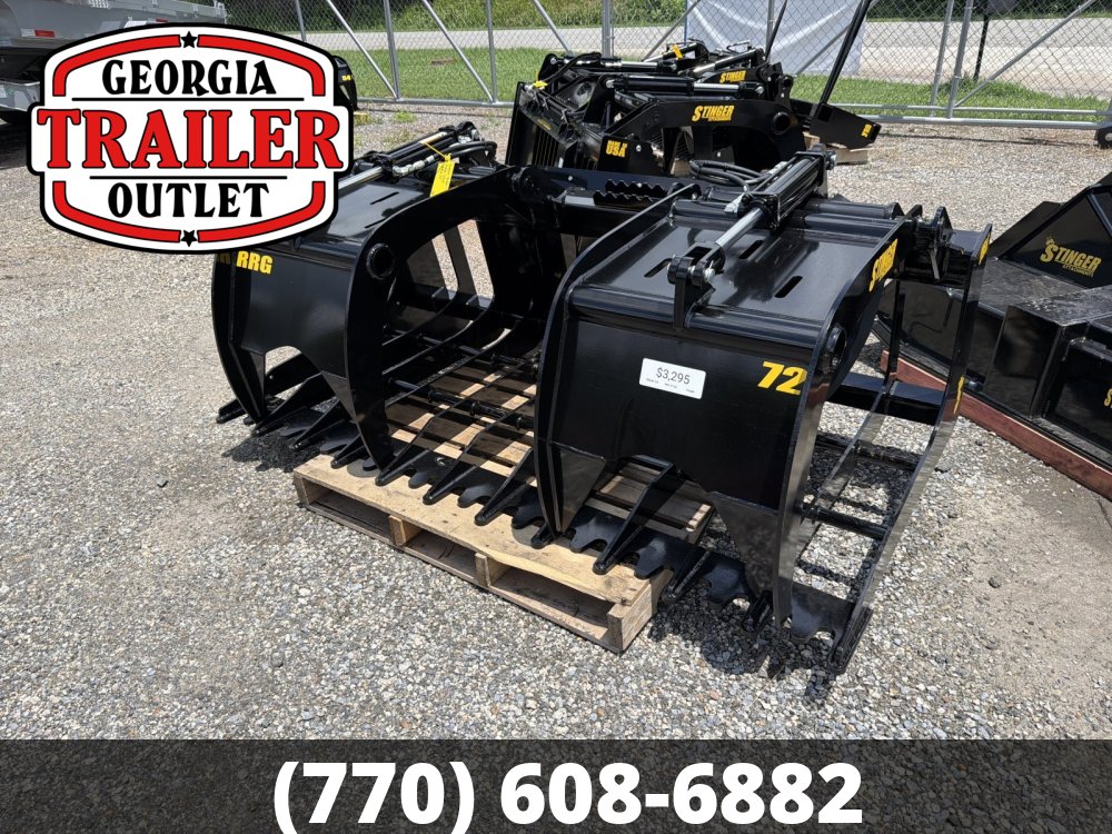 RRG-72 Root & Rock Grapple (Universal Skid Steer Mount, Hoses & Couplers)