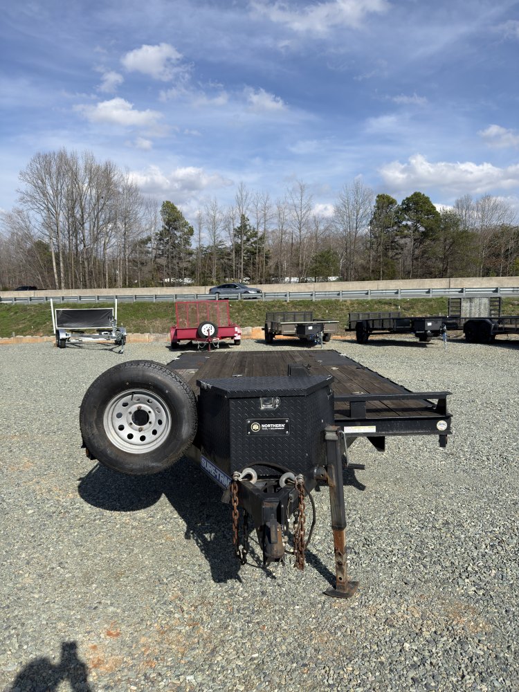 2014 Sure Trac Deck Over Trailer 9.9K GVWR 102X16 Black w/ 2' Liftable Beaver Tail