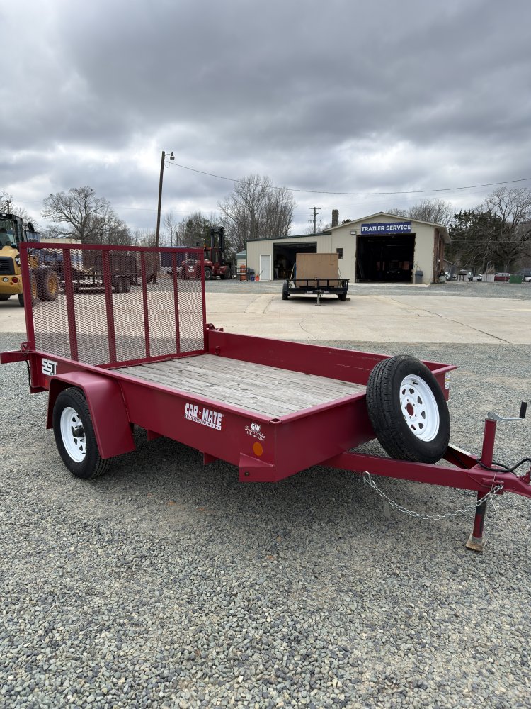 2021 Carmate Utility Trailer 80x10 3K GVWR Red Solid Sides