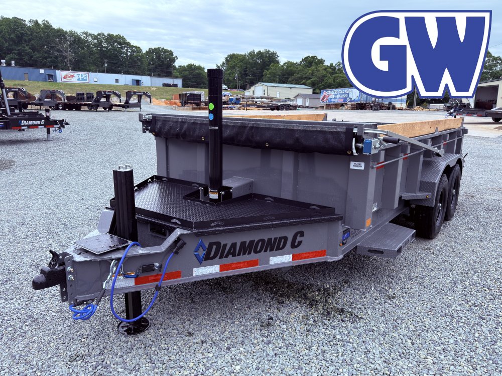 2026 Diamond C LPT 207 Dump Trailer 15.5K GVWR 82x14 Cement Gray