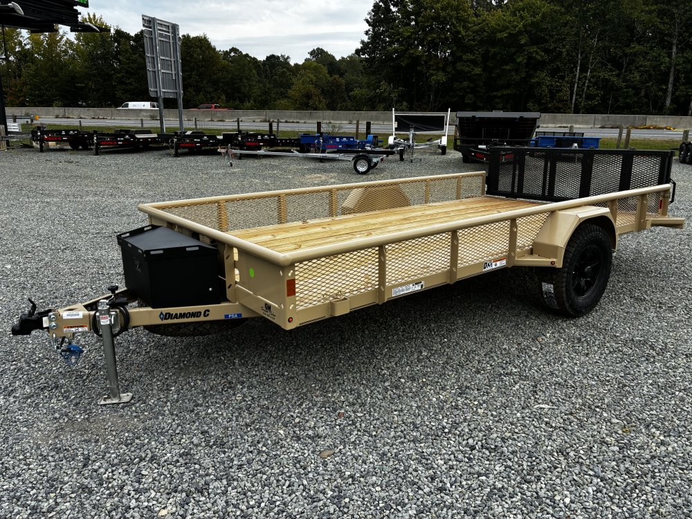 83x14 Diamond C Utility 2026 Diamond C PSA Utility Trailer 6K GVWR 83x14 Tan Mesh Sides
