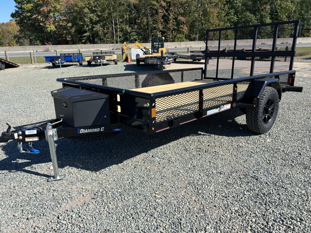 83x12 Diamond C Utility 2026 Diamond C PSA Utility Trailer 83x12 Black 6K GVWR Mesh Sides