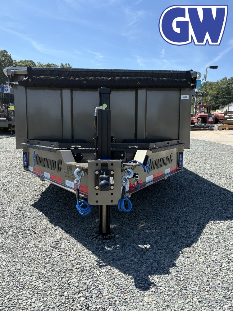2026 Diamond C LPT Dump Trailer 81x16 18K GVWR Mocha Metallic