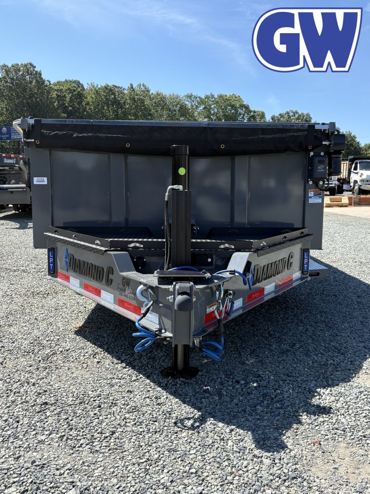 2026 Diamond C LPT Dump Trailer 82x16 15.5K GVWR Cement Gray
